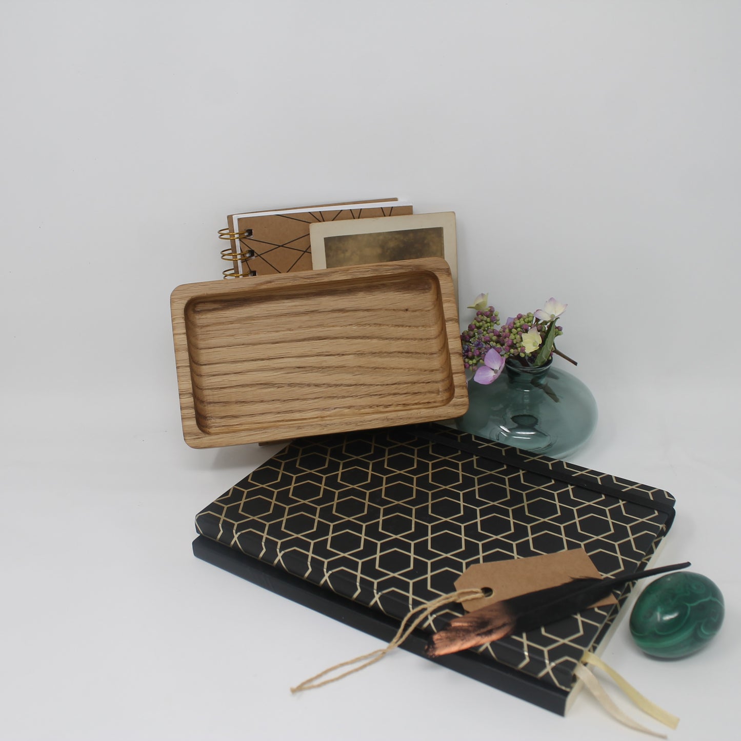 Personalised Solid Oak Tray with Stylised Woman’s Face — Elegant, Practical & Heartfelt