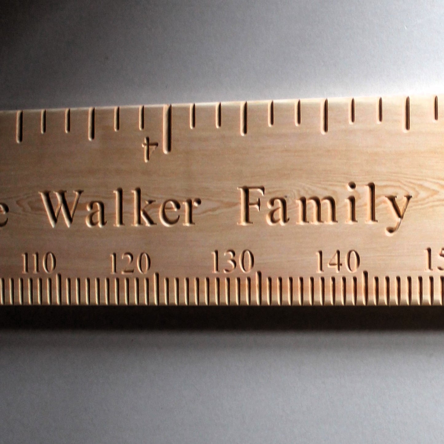 Personalised Wooden Double Height Chart Ruler Metric And Imperial