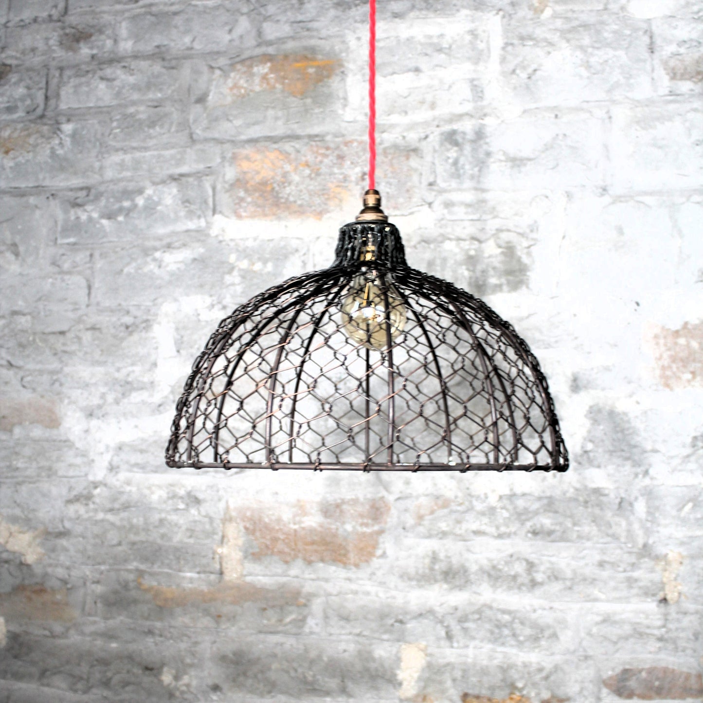 Copper Nest: Cppper Finish Industrial Lampshade with a Rustic Twist