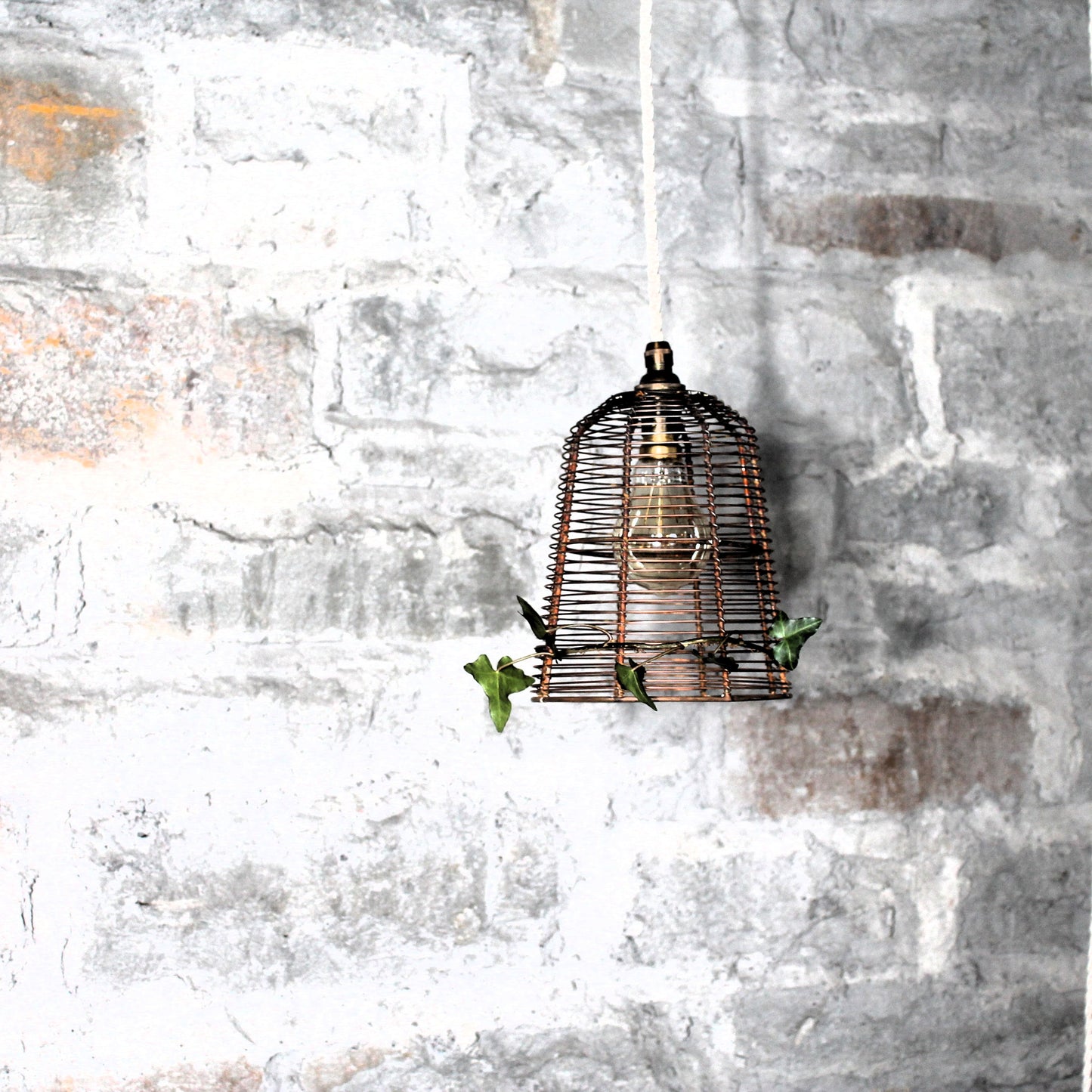 Lobster pot lampshade antique copper finish