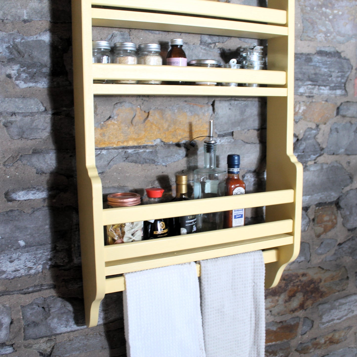 Larder Door Spice Shelf – Slimline Wooden Wall Organiser