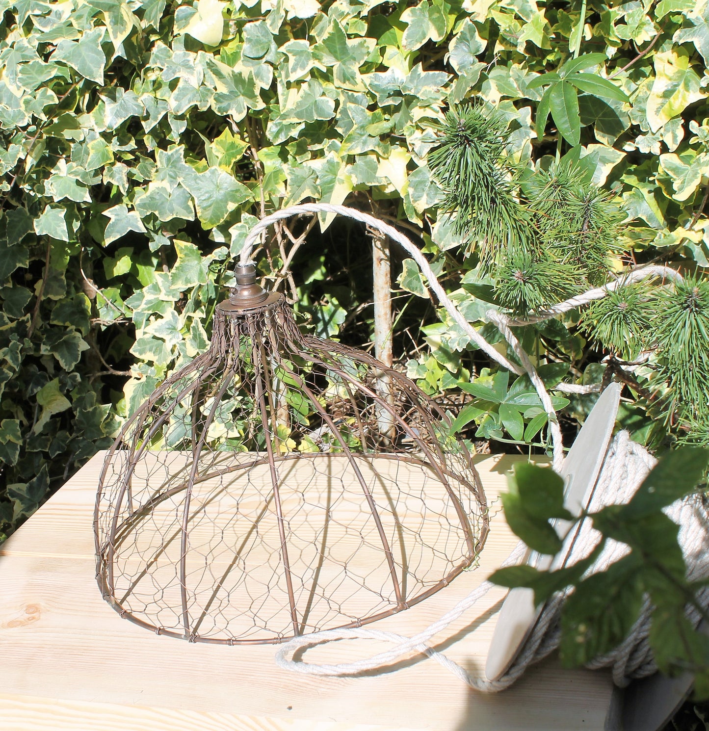 Copper Nest: Cppper Finish Industrial Lampshade with a Rustic Twist