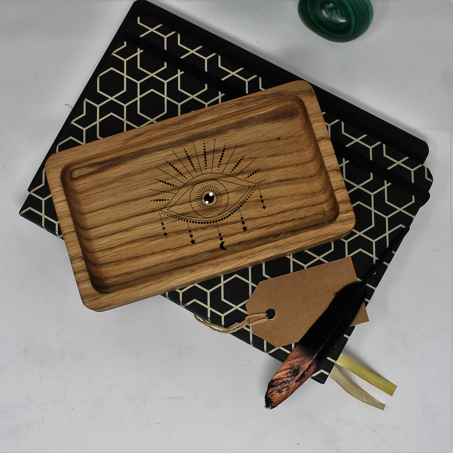 Personalised Solid Oak Desk Tray — Timeless Utility, Built to Last