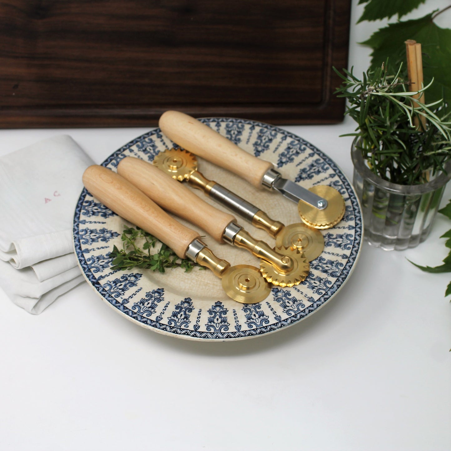 Italian Brass Smooth Pasta Cutting Wheel