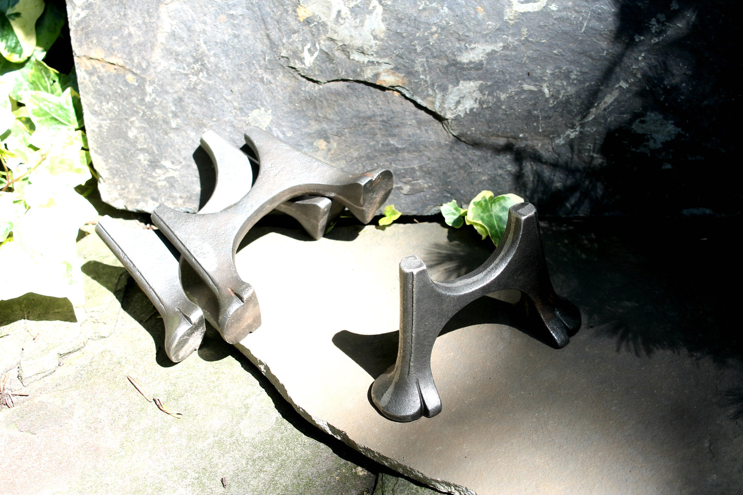 reclaimed radiator feet and wall stays