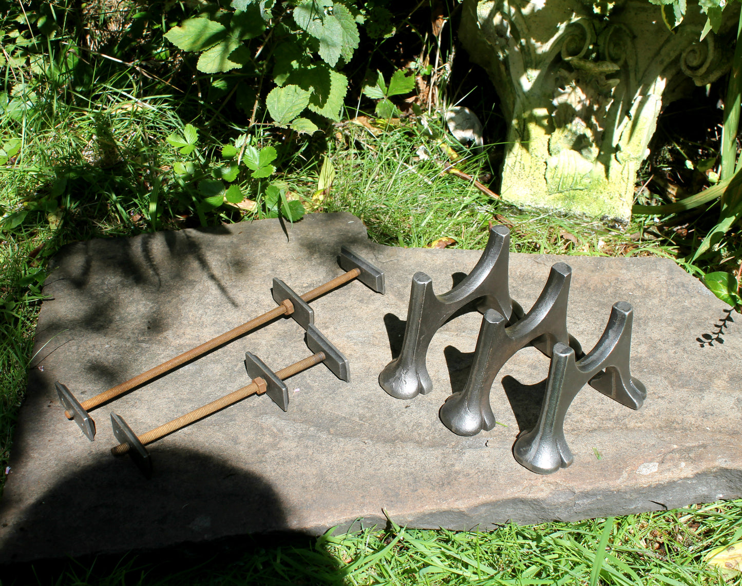 vintage cast iron radiator feet and wall stays