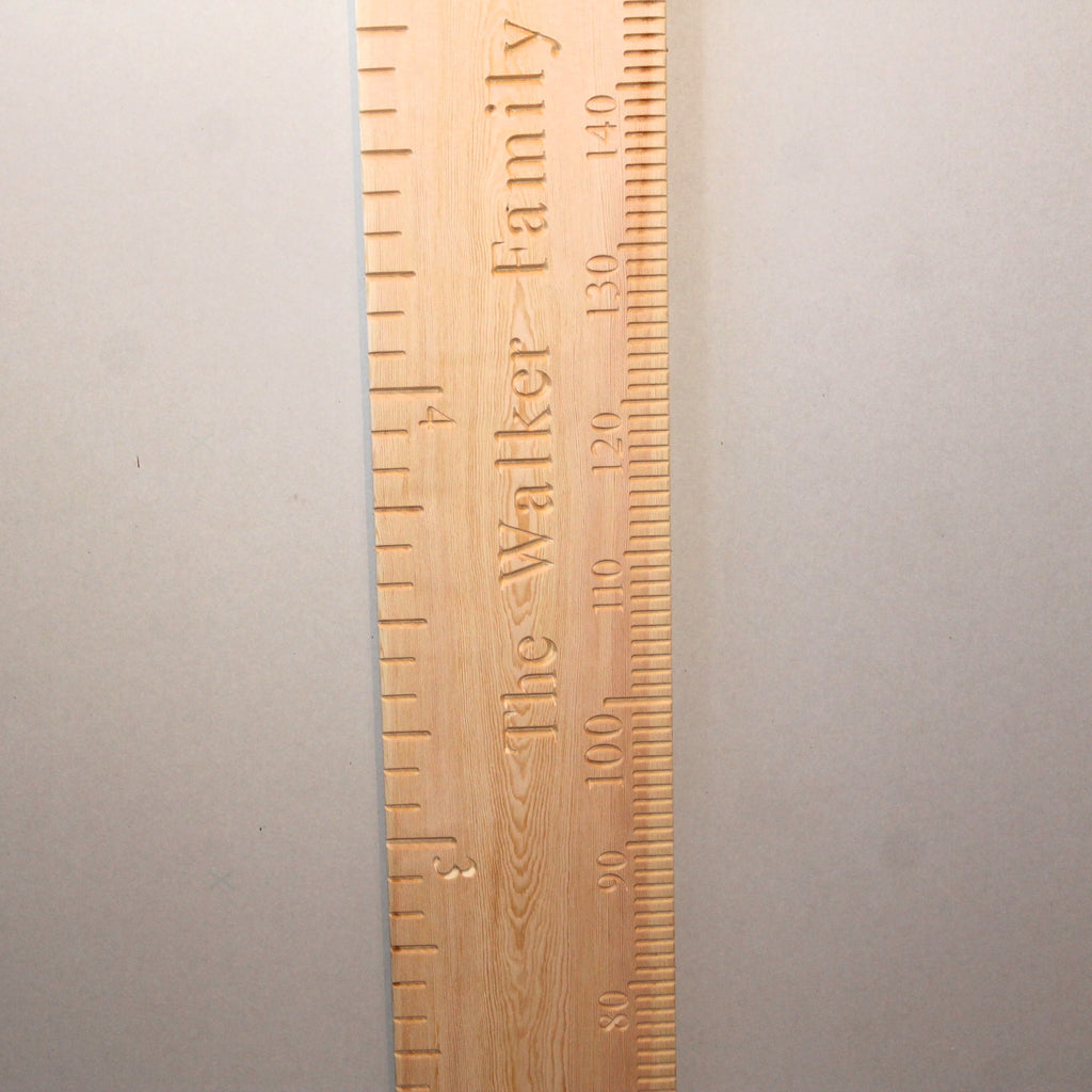 Personalised Wooden Double Height Chart Ruler Metric And Imperial ...