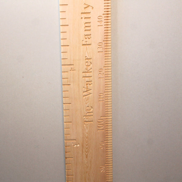 Personalised Wooden Double Height Chart Ruler Metric And Imperial