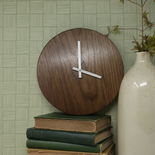 Minimalist American Black Walnut Wall Clock — Pure, Silent, Uncompromising