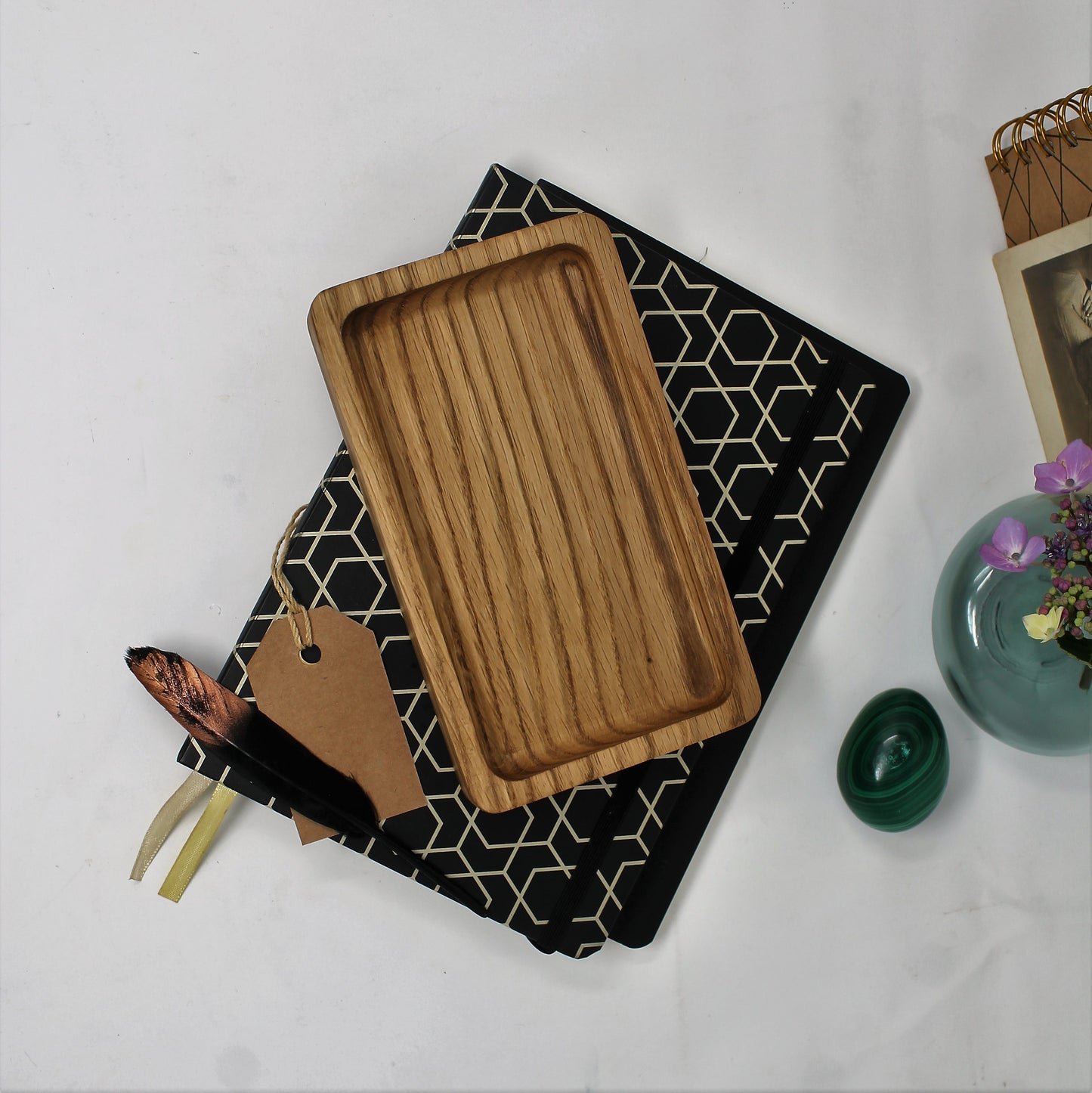 Personalised Solid Oak Desk Tray — Timeless Utility, Built to Last