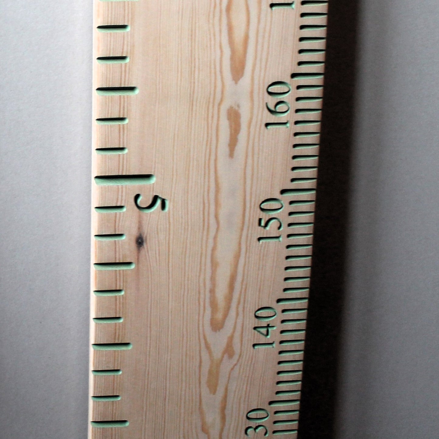 Personalised Wooden Double Height Chart Ruler Metric And Imperial