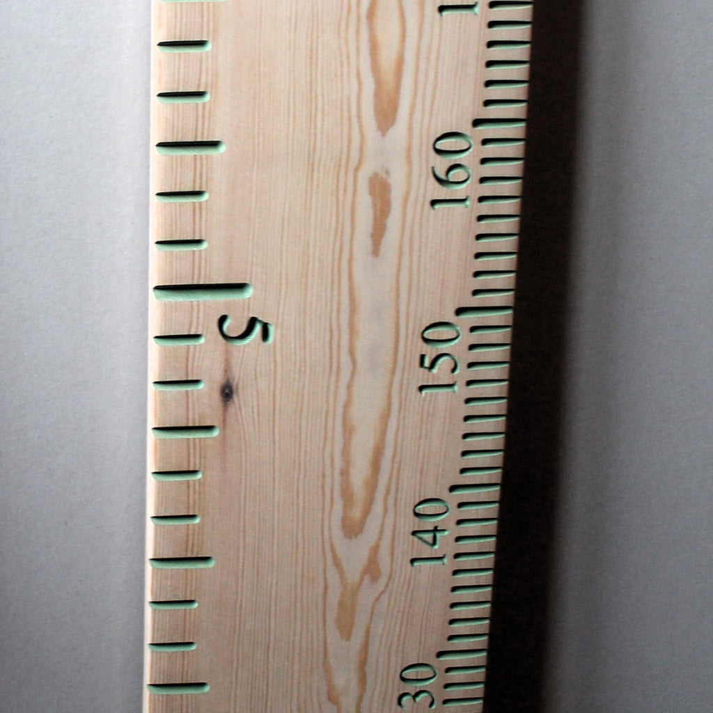 Personalised Wooden Double Height Chart Ruler Metric And Imperial ...