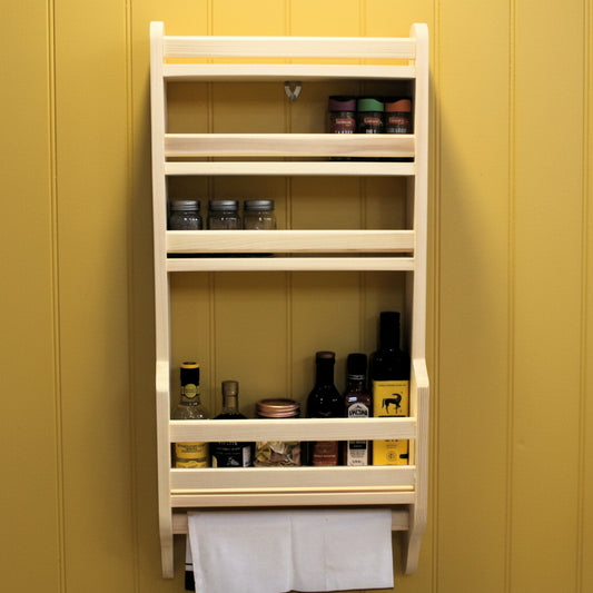 natural wood no assembly ready to hang wall shelving unit