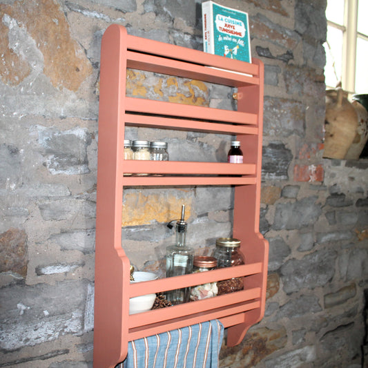 Larder Door Spice Shelf – Slimline Wooden Wall Organiser