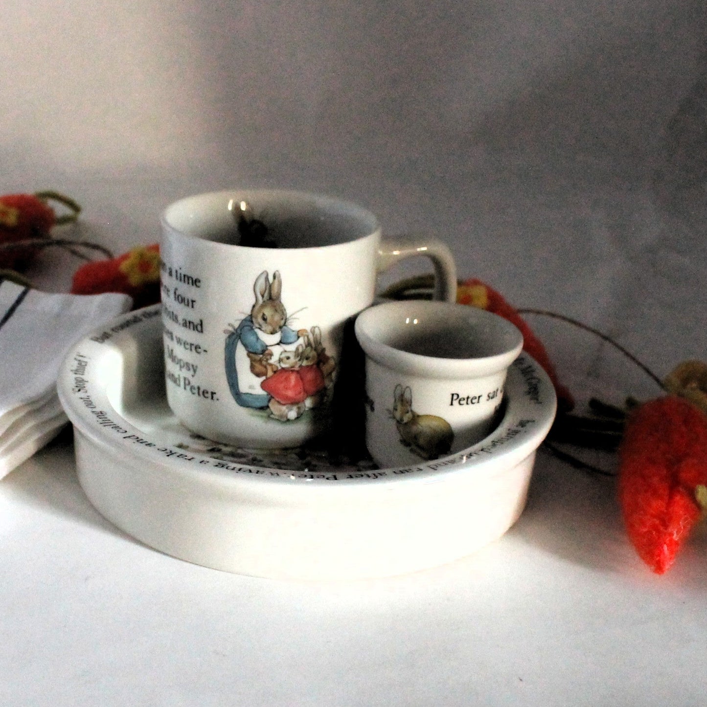 Wedgewood Beatrix Potter set on white background