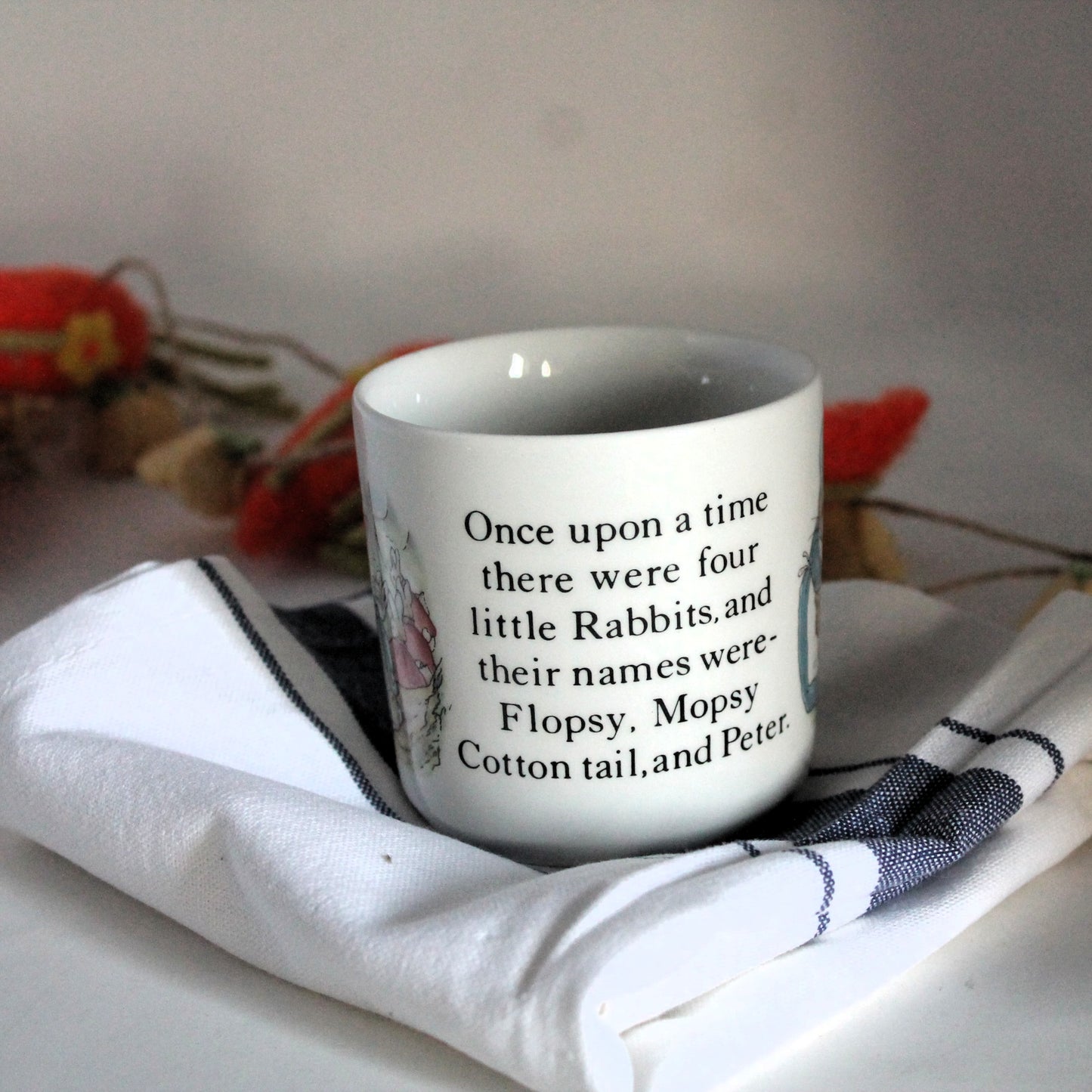 Vintage Wedgwood Peter Rabbit Dish, Mug & Egg‑Cup,A Timeless Keepsake For Stylish Little Dinners