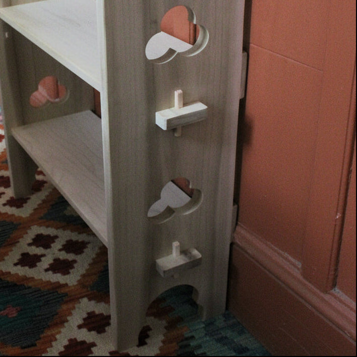Arthur Three‑Tier Arts & Crafts Bookcase in Traditional Pegged Joinery