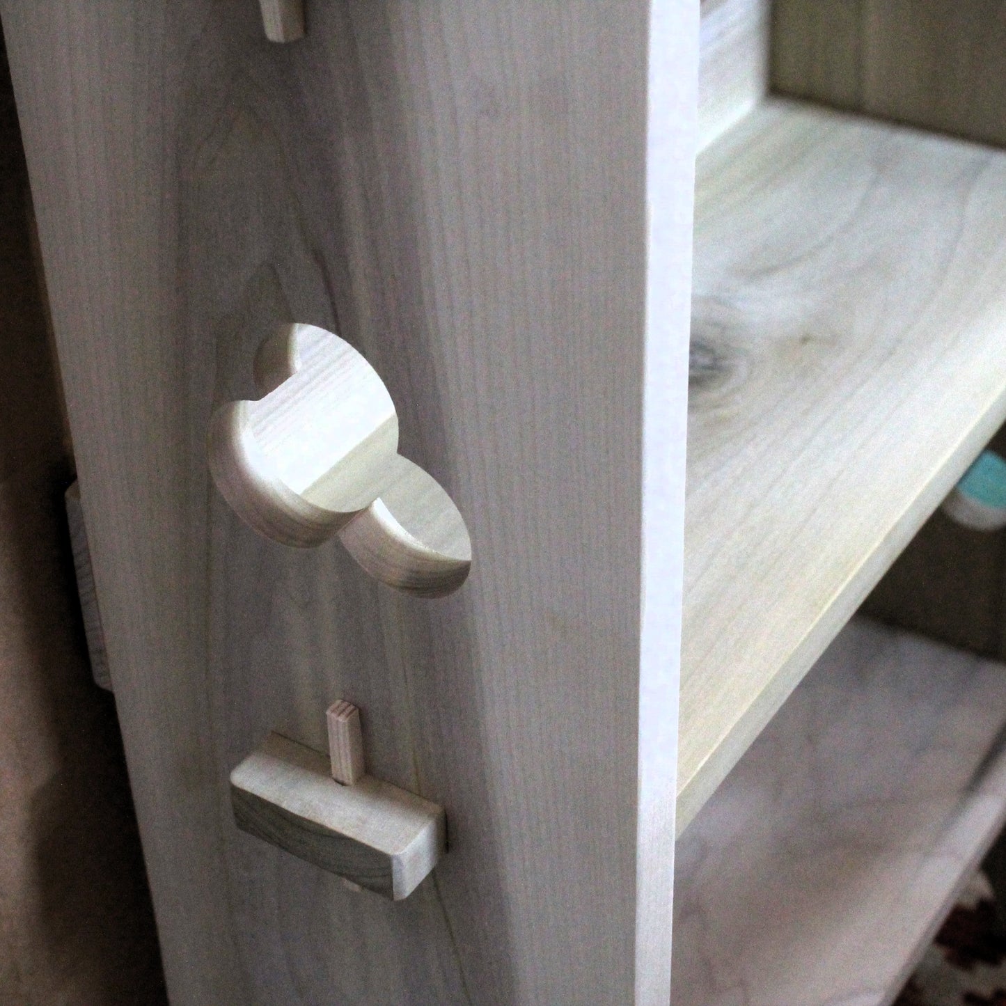 Arthur Three‑Tier Arts & Crafts Bookcase in Traditional Pegged Joinery