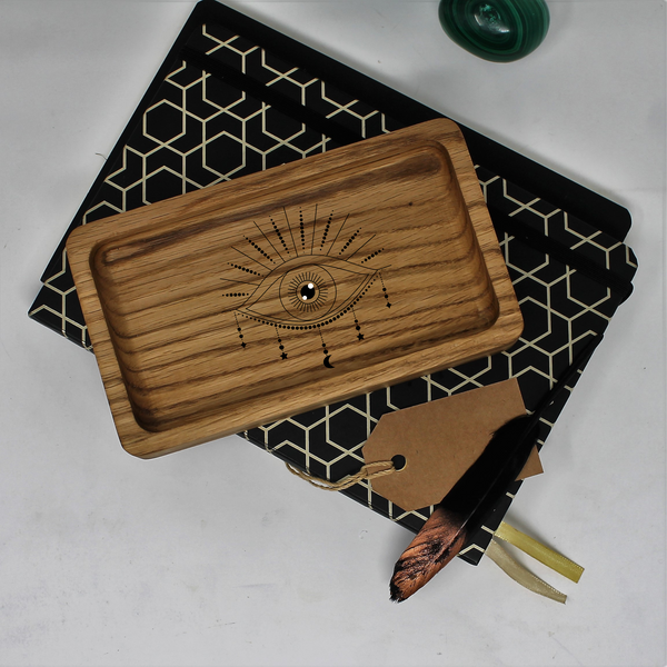 Solid Oak Catchall Trinket Tray