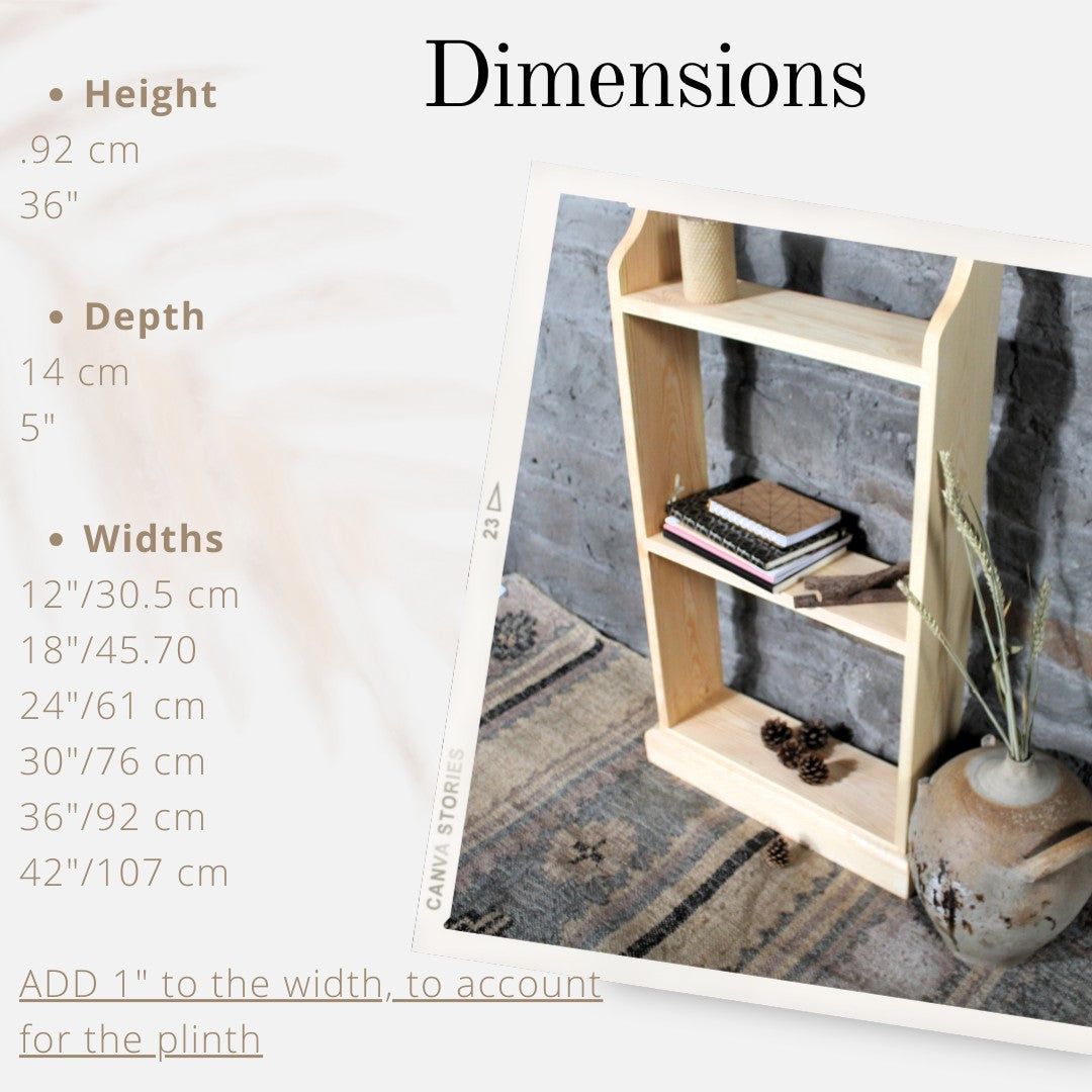ADORA FS SMALL Classic Pine Bookcase — Handmade, Ready-Assembled, and Beautifully Painted