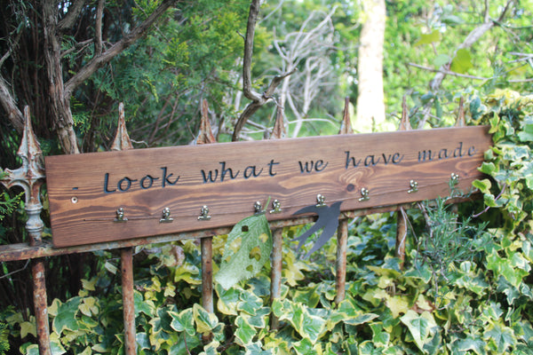 Kids Art Work Display "Look What We Have Made" Sign Wood Stain Finishes