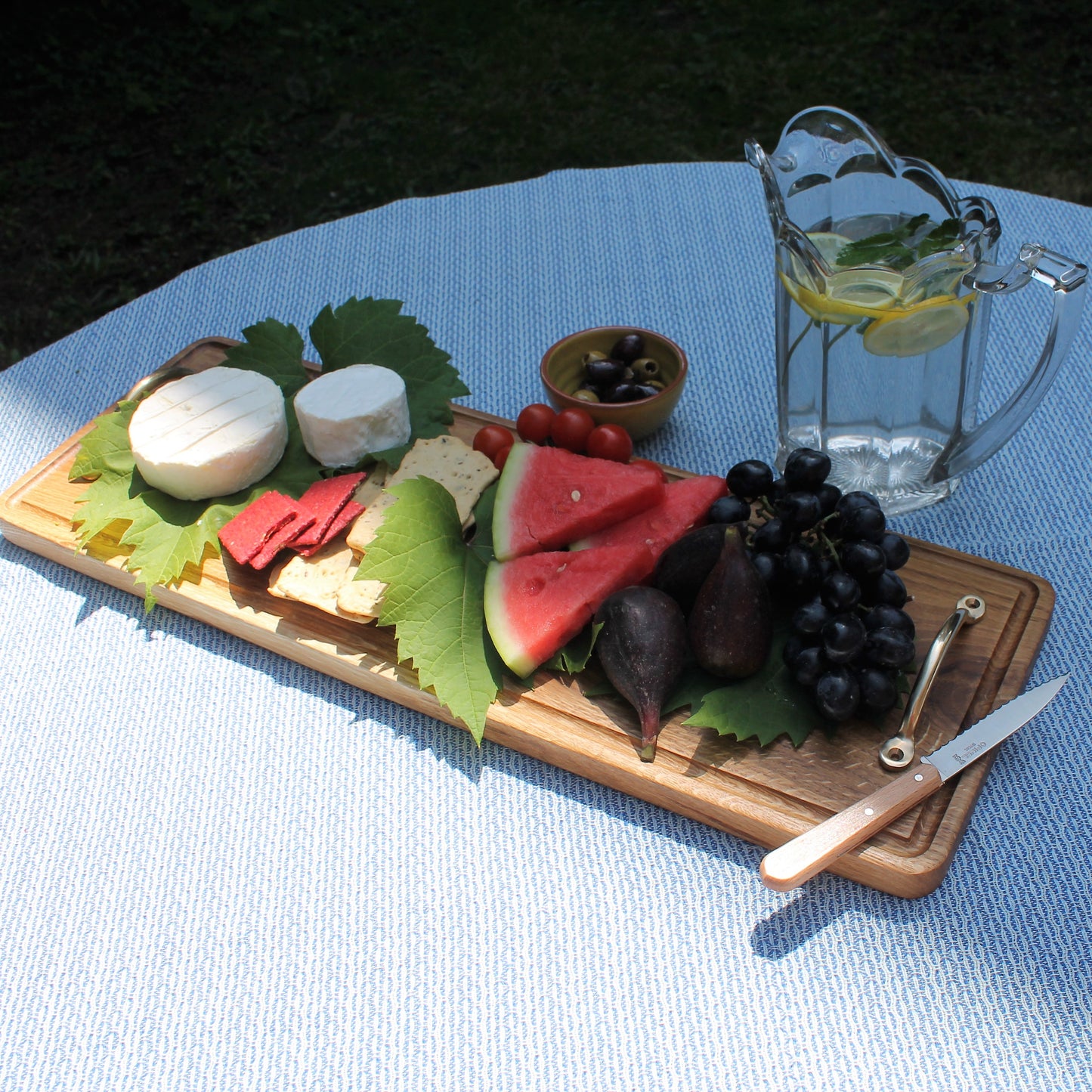 Solid  Oak Charcuterie Serving  Board With Handles