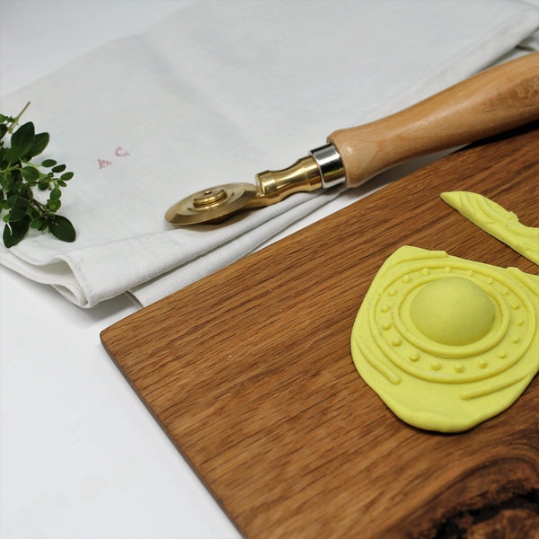 Italian Brass Smooth Pasta Cutting Wheel