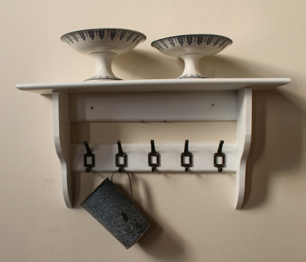 Rustic shelf Coat hanging Hallway Storage Shelf With Hooks Goodwood Originals
